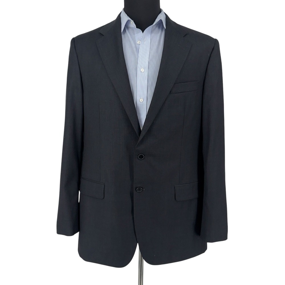 Hickey Freeman Loro Piana Tasmanian Super 130s Wool Suit Jacket Blazer 42L